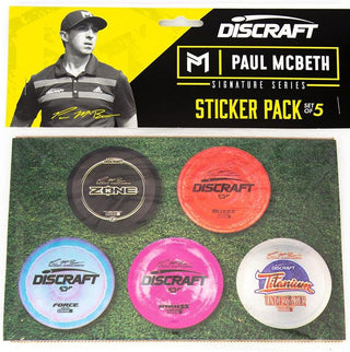 Discraft Disc Golf McBeth and Pierce Signature Sticker Sheets - 10 2.5" Stickers
