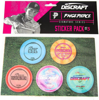 Discraft Disc Golf McBeth and Pierce Signature Sticker Sheets - 10 2.5" Stickers