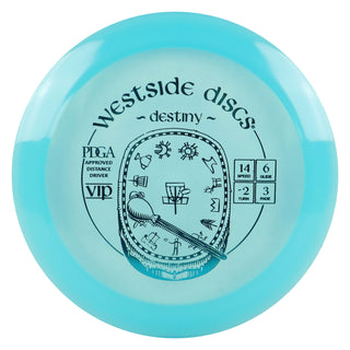Westside Disc Golf VIP Destiny Distance Driver 14/6/-2/3 Blue/Blue 173 grams