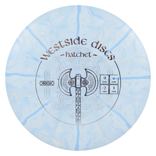 Westside Disc Golf Origio Burst Hatchet Fairway Driver 9/6/-2/1 Sky Blue/Silver 174 grams