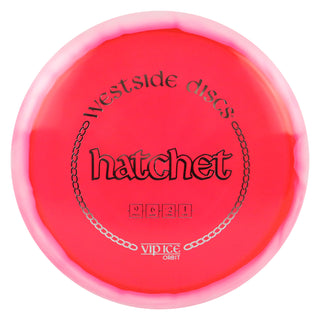 Westside Disc Golf VIP Ice-Orbit Hatchet Fairway Driver 9/6/-2/1 Red White/Silver 176 grams