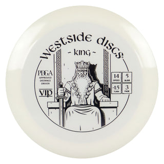 Westside Discs Disc Golf VIP King Distance Driver 14/5/-1.5/3 White/Black 175 grams