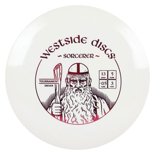 Westside Disc Golf Tournament Sorcerer Distance Driver 13/5/-0.5/3 White/Red 174 grams