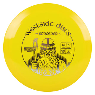 Westside Disc Golf Tournament Sorcerer Distance Driver 13/5/-0.5/3 Yellow/Silver 174 grams