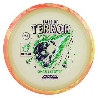 Axiom Disc Golf Particle Eclipse Fireball Simon Lizotte 2025 Halloween SE Distance Driver 9/3.5/0/3.5 Purple Green Shatter/Orange Yellow 172 grams