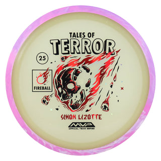 Axiom Disc Golf Particle Eclipse Fireball Simon Lizotte 2025 Halloween SE Distance Driver 9/3.5/0/3.5 Black Red Holo/Pink White 173 grams