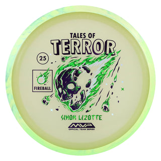 Axiom Disc Golf Particle Eclipse Fireball Simon Lizotte 2025 Halloween SE Distance Driver 9/3.5/0/3.5 Purple Green Shatter/Lime 173 grams
