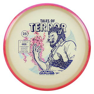 Axiom Disc Golf Particle Eclipse Hex Jeremy Koling 2025 Halloween SE Midrange 5/5/-1/1 Glow/Pink Red 177 grams
