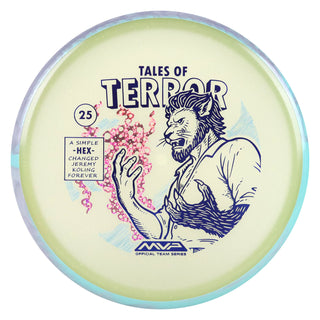 Axiom Disc Golf Particle Eclipse Hex Jeremy Koling 2025 Halloween SE Midrange 5/5/-1/1 Glow/Teal Grey 176 grams