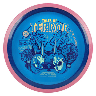Axiom Disc Golf Particle Proton Insanity Silva Saarinen 2025 Halloween SE Distance Driver 9/5/-2/1.5 Dark Blue/Pink 174 grams