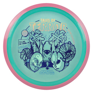 Axiom Disc Golf Particle Proton Insanity Silva Saarinen 2025 Halloween SE Distance Driver 9/5/-2/1.5 Teal/Pink 175 grams