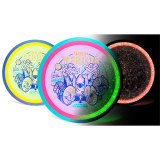 Axiom Disc Golf Particle Proton Insanity Silva Saarinen 2025 Halloween SE Distance Driver 9/5/-2/1.5 Orange/Yellow 174 grams