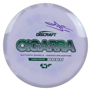Discraft Disc Golf Anthony Barela Signature ESP Cigarra Fairway Driver 7/6/-1/2 Purple/Green/Purple 164-166g
