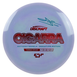 Discraft Disc Golf Anthony Barela Signature ESP Cigarra Fairway Driver 7/6/-1/2 Purple/Red Lines/Turquoise 173-174g