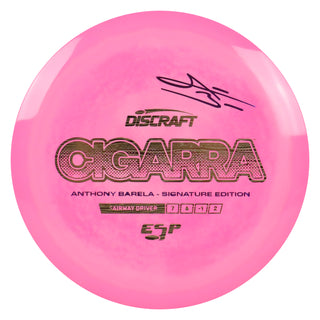 Discraft Disc Golf Anthony Barela Signature ESP Cigarra Fairway Driver 7/6/-1/2 Pink/Woodgrain/Purple 170-172g