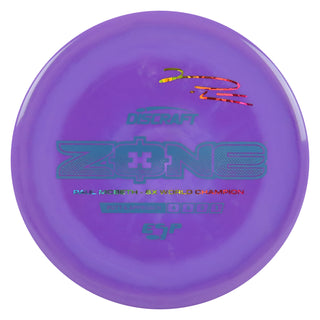 Discraft Disc Golf Paul McBeth Signature ESP Zone Putt and Approach 4/3/0/3 Purple/Slate/Rainbow Shatter 174g