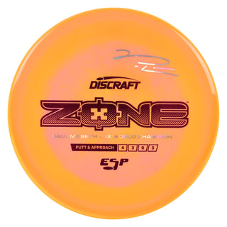 Discraft Disc Golf Paul McBeth Signature ESP Zone Putt and Approach 4/3/0/3 Orange Pink/Purple/Holo 173g