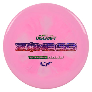 Discraft Disc Golf ESP Zone SS Putt and Approach 4/4/-1/2 Light Pink/Rainbow Stars 173-174g