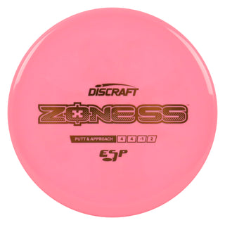 Discraft Disc Golf ESP Zone SS Putt and Approach 4/4/-1/2 Pink/Gold 173-174g
