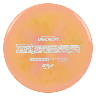 Discraft Disc Golf ESP Zone SS Putt and Approach 4/4/-1/2 Peach/White 170-172g