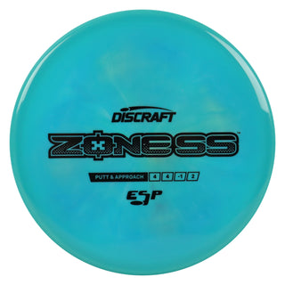 Discraft Disc Golf ESP Zone SS Putt and Approach 4/4/-1/2 Aqua/Black 173-174g