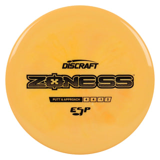 Discraft Disc Golf ESP Zone SS Putt and Approach 4/4/-1/2 Light Orange/Black 173-174g
