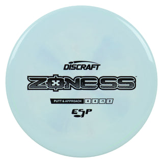 Discraft Disc Golf ESP Zone SS Putt and Approach 4/4/-1/2 Light Blue/Black 173-174g