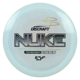 Discraft Disc Golf Paige Pierce Signature ESP Nuke Driver 13/5/-1/3 Light Blue/Black Stars/Gold Holo 164-166g
