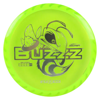 Discraft Disc Golf Fuzed Line Buzzz with Saw Pattern Midrange 5/4/-1/1 DayGlo with Yellow Saw/Silver 173-174g