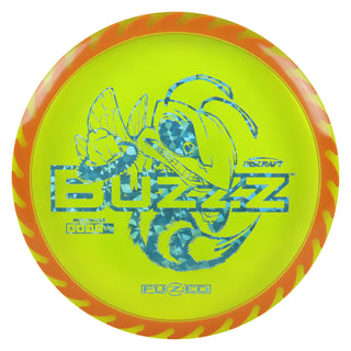 Discraft Disc Golf Fuzed Line Buzzz with Saw Pattern Midrange 5/4/-1/1 Orange with Red Saw/Blue Shatter 173-174g
