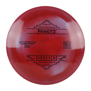 Lone Star Disc Golf Alpha Nimitz Distance Driver 11/5/-1/3 Grey Red/Black 174 grams