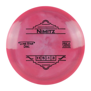 Lone Star Disc Golf Alpha Nimitz Distance Driver 11/5/-1/3 Grey Pink/Black 174 grams