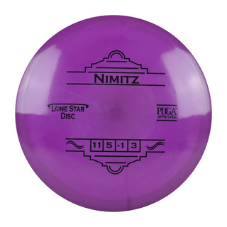 Lone Star Disc Golf Alpha Nimitz Distance Driver 11/5/-1/3 Purple/Black 174 grams