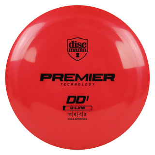Discmania Disc Golf Premier Q-Line DD1 Distance Driver 11/6/-1/2 Red/Black 165 grams