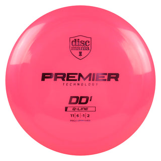 Discmania Disc Golf Premier Q-Line DD1 Distance Driver 11/6/-1/2 Pink/Pink 164 grams