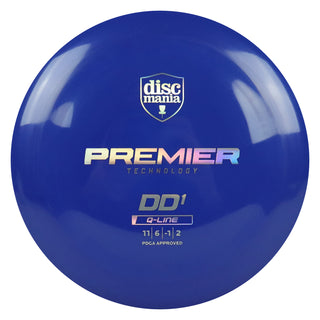Discmania Disc Golf Premier Q-Line DD1 Distance Driver 11/6/-1/2 Blue/Holo 166 grams