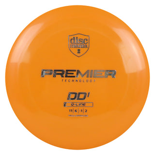Discmania Disc Golf Premier Q-Line DD1 Distance Driver 11/6/-1/2 Orange/Silver 173 grams