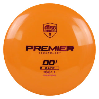 Discmania Disc Golf Premier Q-Line DD1 Distance Driver 11/6/-1/2 Orange/Magenta 167 grams