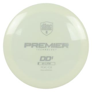Discmania Disc Golf Premier Q-Line DD1 Distance Driver 11/6/-1/2 White/Grey 166 grams