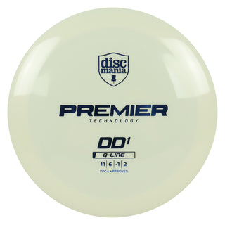 Discmania Disc Golf Premier Q-Line DD1 Distance Driver 11/6/-1/2 White/Indigo 167 grams