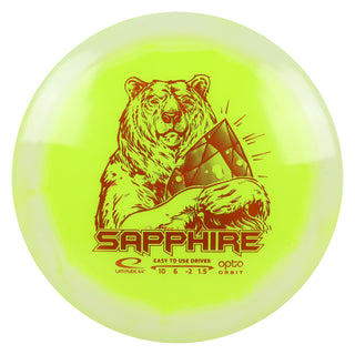 Latitude 64 Disc Golf Opto Orbit Sapphrie Distance Dirver 10/6/-2/1.5 Yellow/Orange 162 grams
