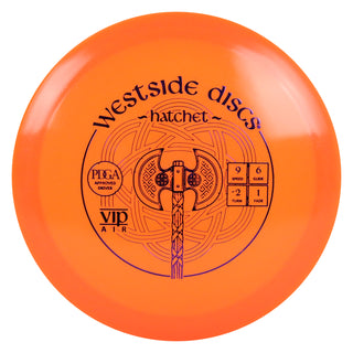 Westside Disc Golf VIP Air Hatchet Fairway Driver 9/6/-2/1 Orange/Purple 156 grams