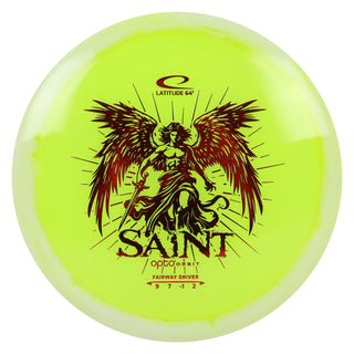 Latitude 64 Disc Golf Opto Orbit Saint Fairway Driver 9/7/-1/2 Yellow/Red 173 grams