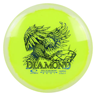 Latitude 64 Disc Golf Opto Orbit Diamond Fairway Driver 8/6/-3/1 Yellow/Blue 155 grams