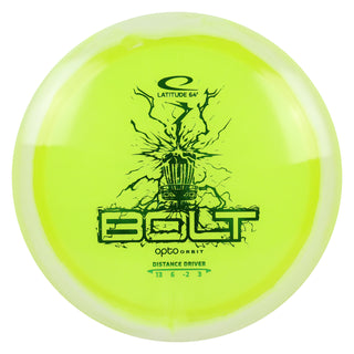 Latitude 64 Disc Golf Opto Orbit Bolt Distance Driver 13/6/-2/3 Yellow/Green 174 grams