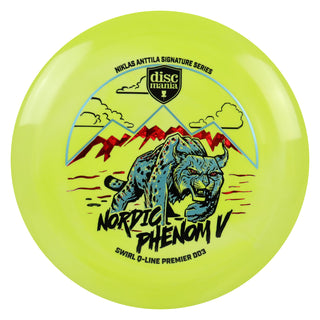 Discmania Nordic Phenom 5 - Niklas Anttila Signature Series Swirl Q-Line Premier DD3 Lime/Slate 174 grams