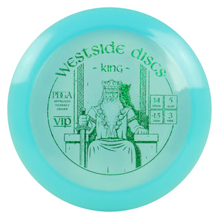 Westside Discs Disc Golf VIP King Distance Driver 14/5/-1.5/3 Blue/Green Matrix 166 grams
