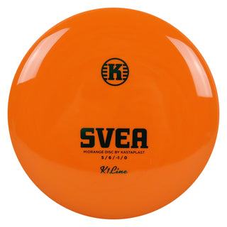 Kastaplast Disc Golf K1 Soft Svea Midrange 5/6/-1/0 Orange/Green 174 grams