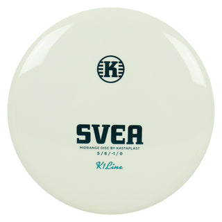 Kastaplast Disc Golf K1 Soft Svea Midrange 5/6/-1/0 White/Turquoise 175 grams