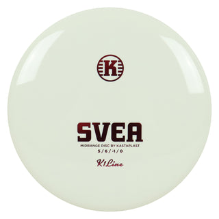 Kastaplast Disc Golf K1 Soft Svea Midrange 5/6/-1/0 White/Red 177 grams